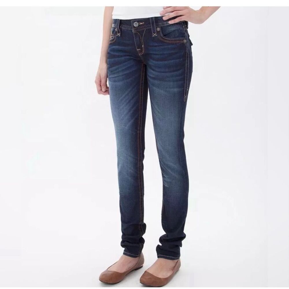 ROCK REVIVAL Women’s Blue Louraya Skinny Jeans Size 26